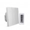 Выключатель света с WiFi подключением АВК-606-К3 (3 клавиши, пульт) Белый матовый 