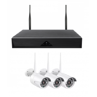 WIFI комплект IP видеонаблюдения WIFIXM03, 3 камеры, звук