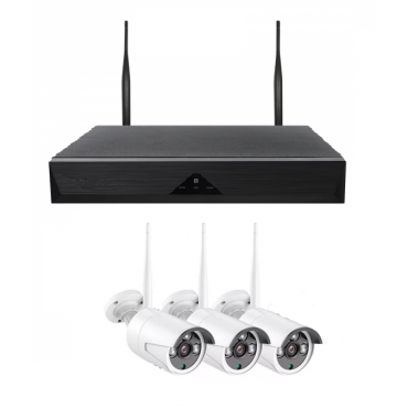 Комплект IP видеонаблюдения WIFIXM03 с WIFI модулем  8-канальный 3 МП с записью звука, H265